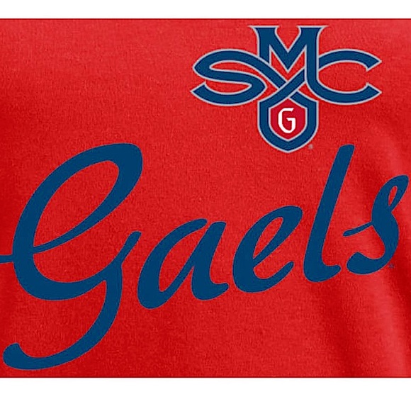 Saint Mary's Gaels Women's Dora T-Shirt - Red V Neck - Picture 2 of 3